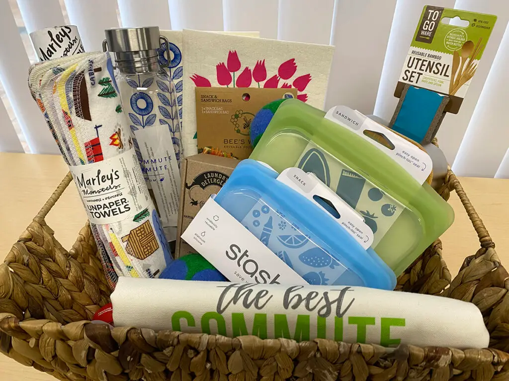 image of items in an earth friendly swag bag in 2023